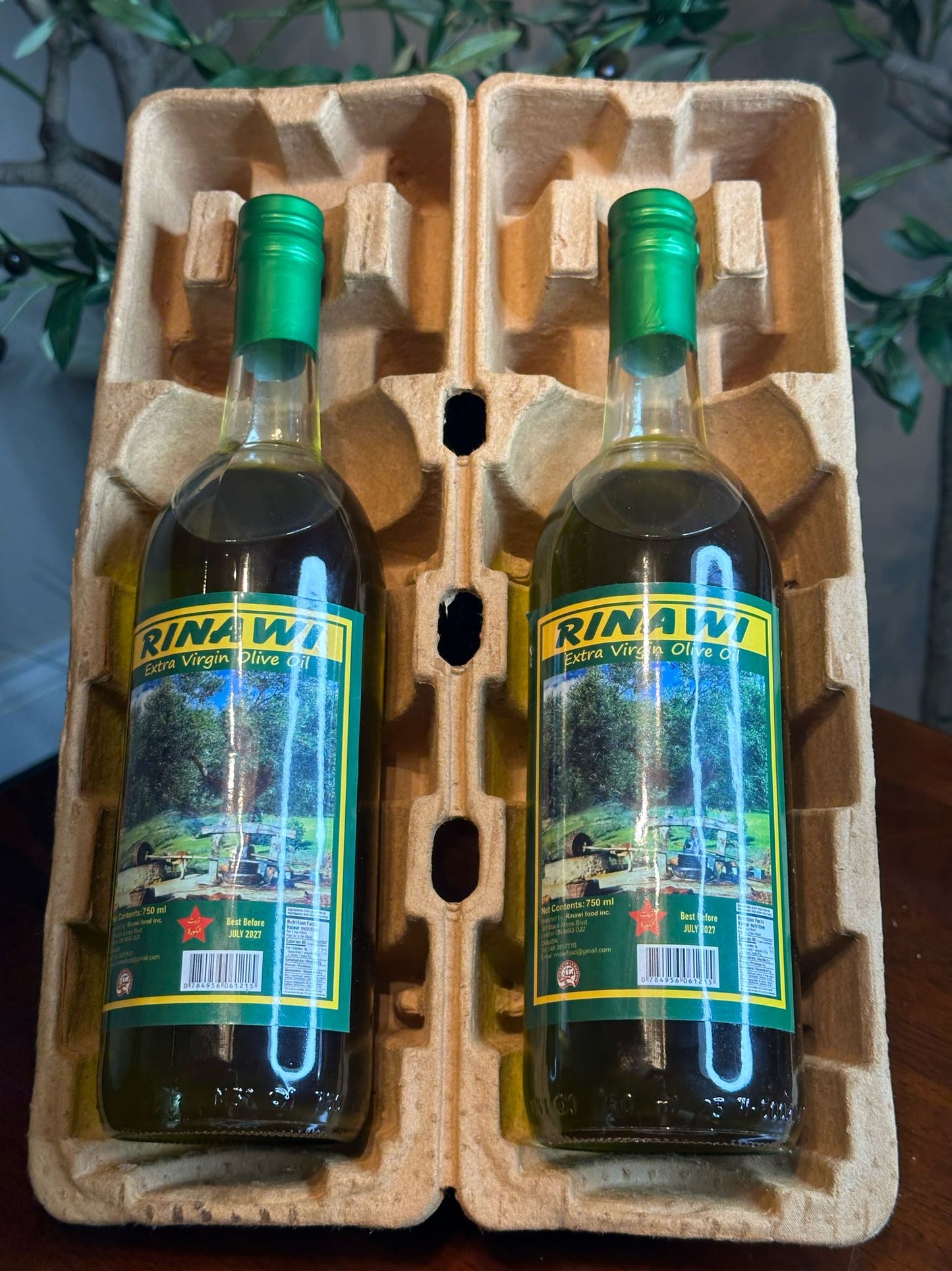 2 Bottle Pack of 750ML Rinawi Olive Oil