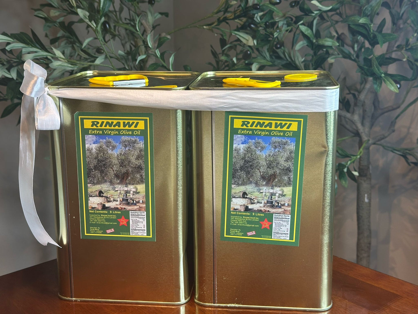 2 TIN Pack of 9L Rinawi Olive Oil