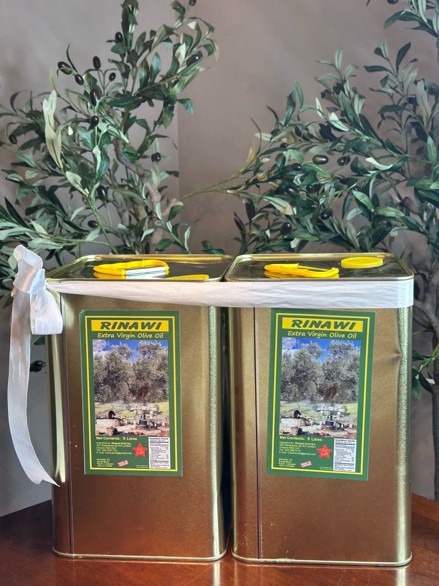 2 TIN Pack of 9L Rinawi Olive Oil