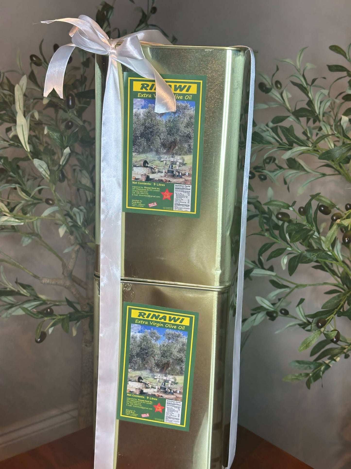 9Liters Pack of 2- Rinawi Olive Oil - Free Shipping in Canada