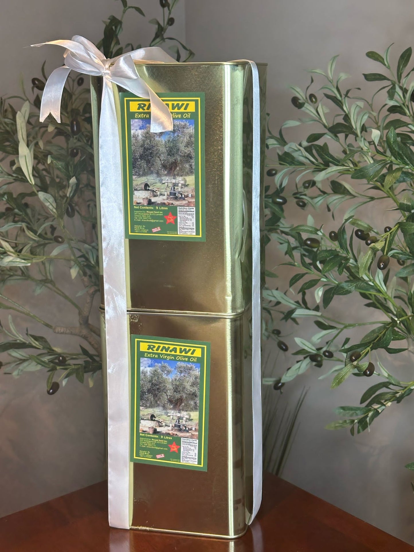 2 TIN Pack of 9L Rinawi Olive Oil