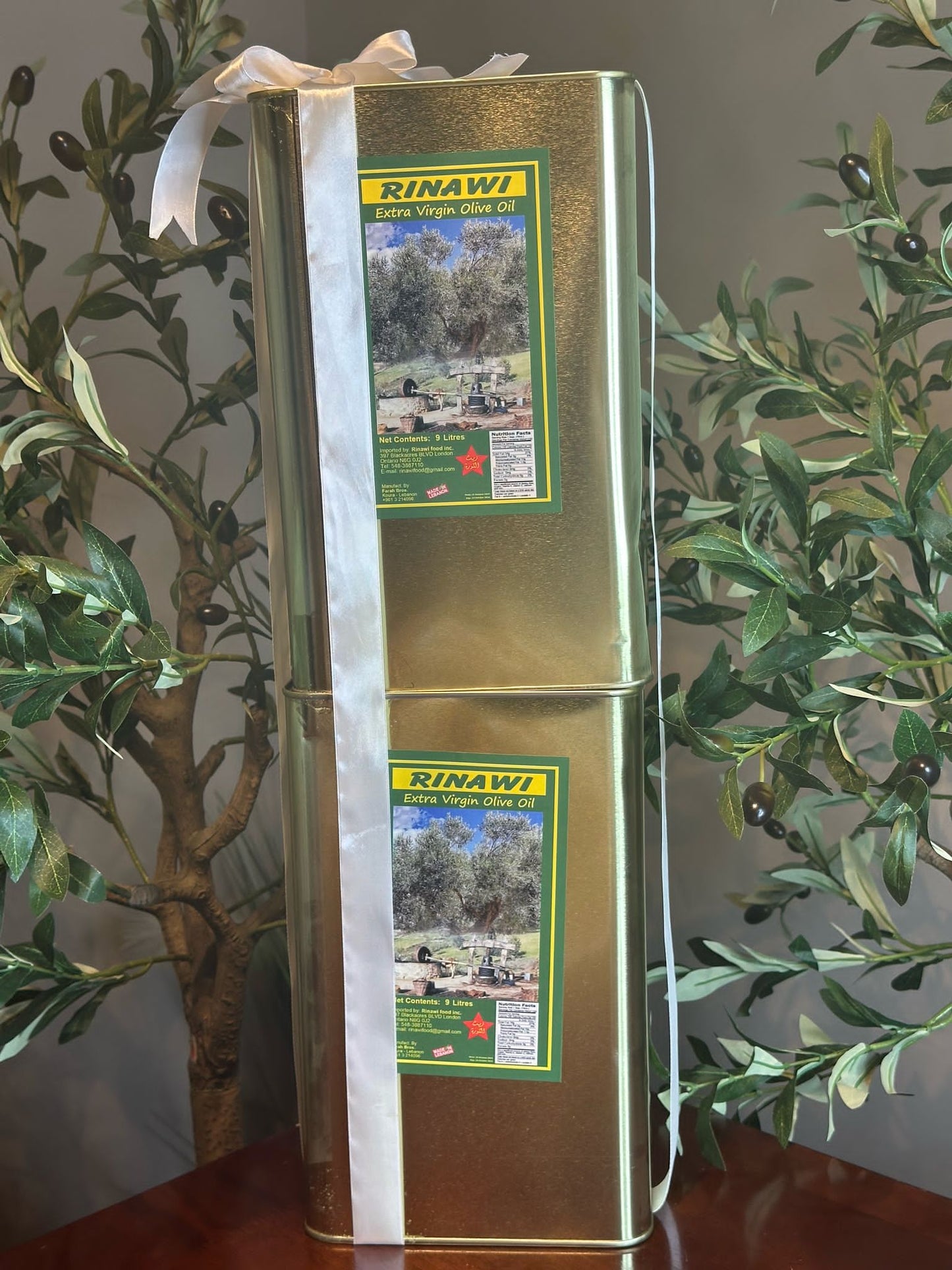 2 TIN Pack of 9L Rinawi Olive Oil