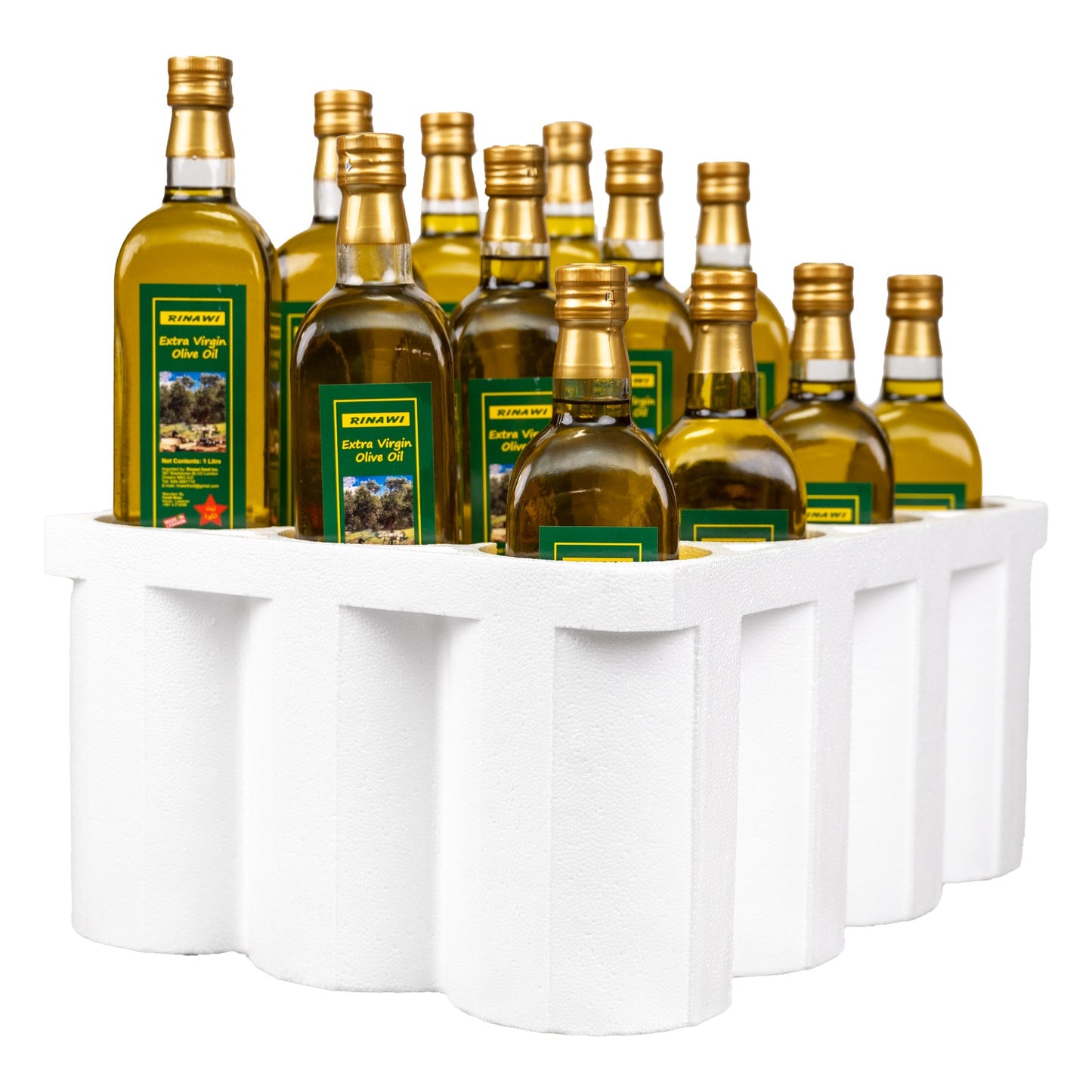 12 Pack of 1 Liter Bottle - Rinawi Olive Oil - Free Shipping in Canada
